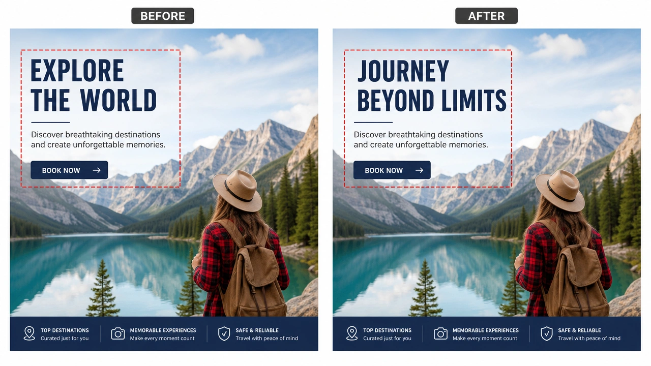 Edit text in image use case: Fix typos without redesign