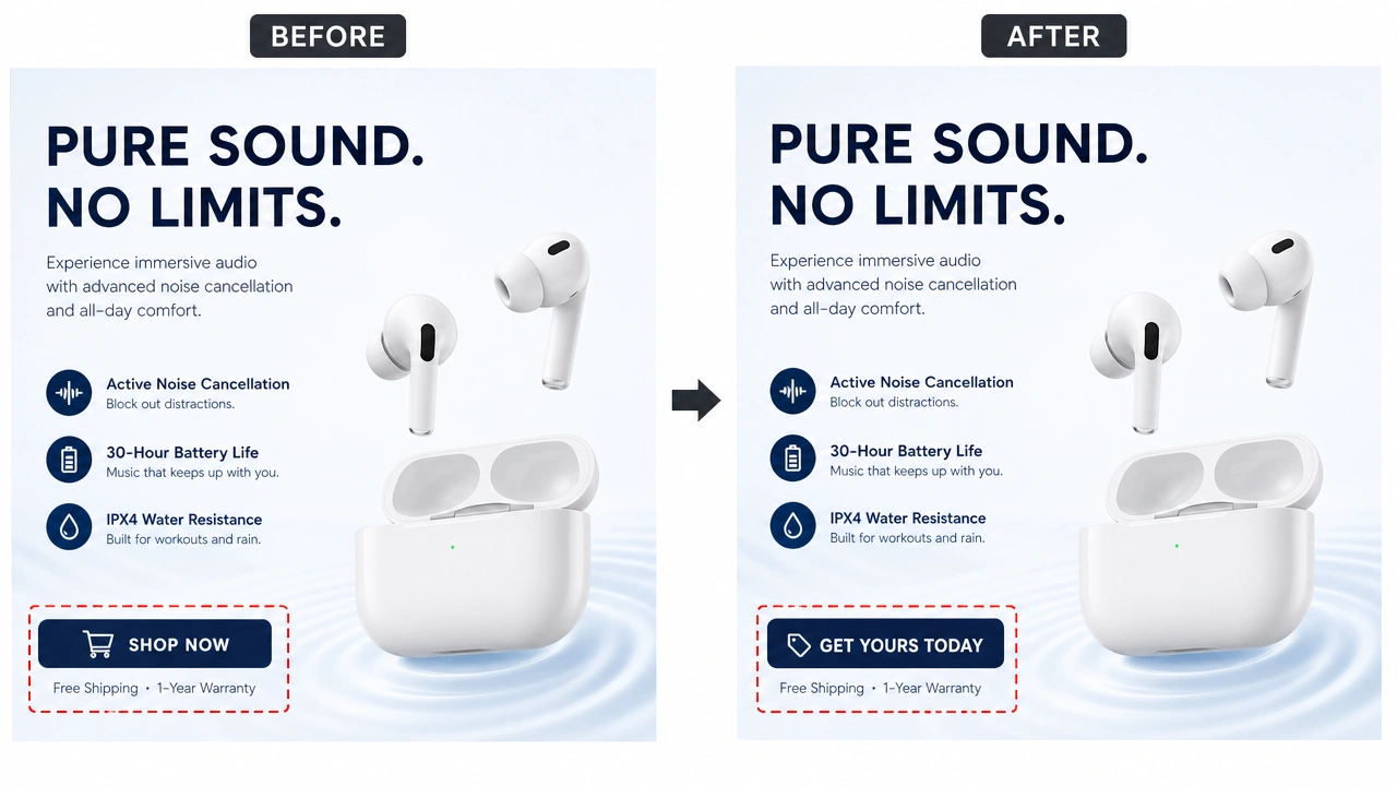 Edit text in image use case: Polish product and marketing shots