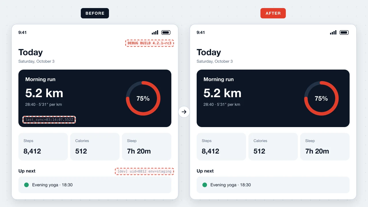 Erase text from screenshot use case: Clean marketing visuals